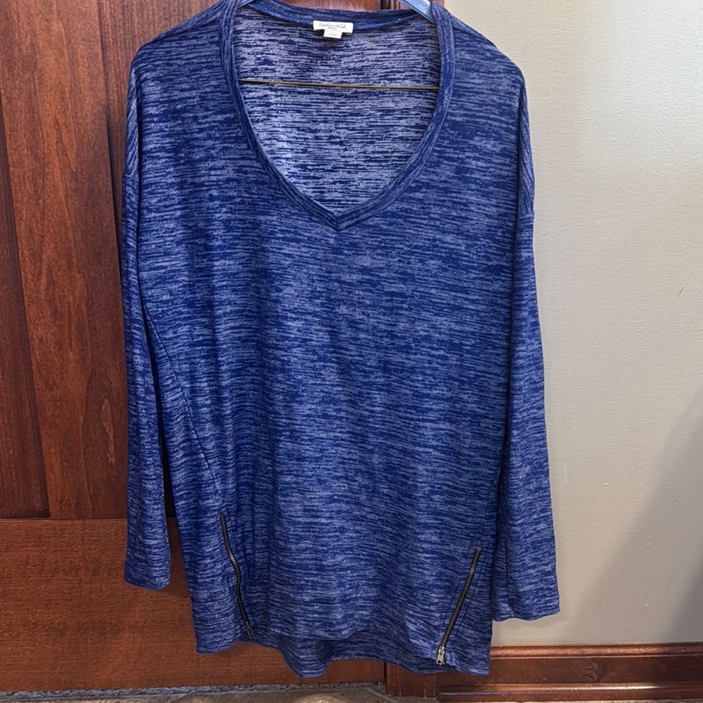 Splendid Blue V-Neck Tunic